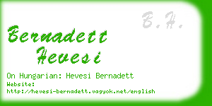 bernadett hevesi business card